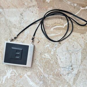 Bally Black leather and Silver Crossbody case